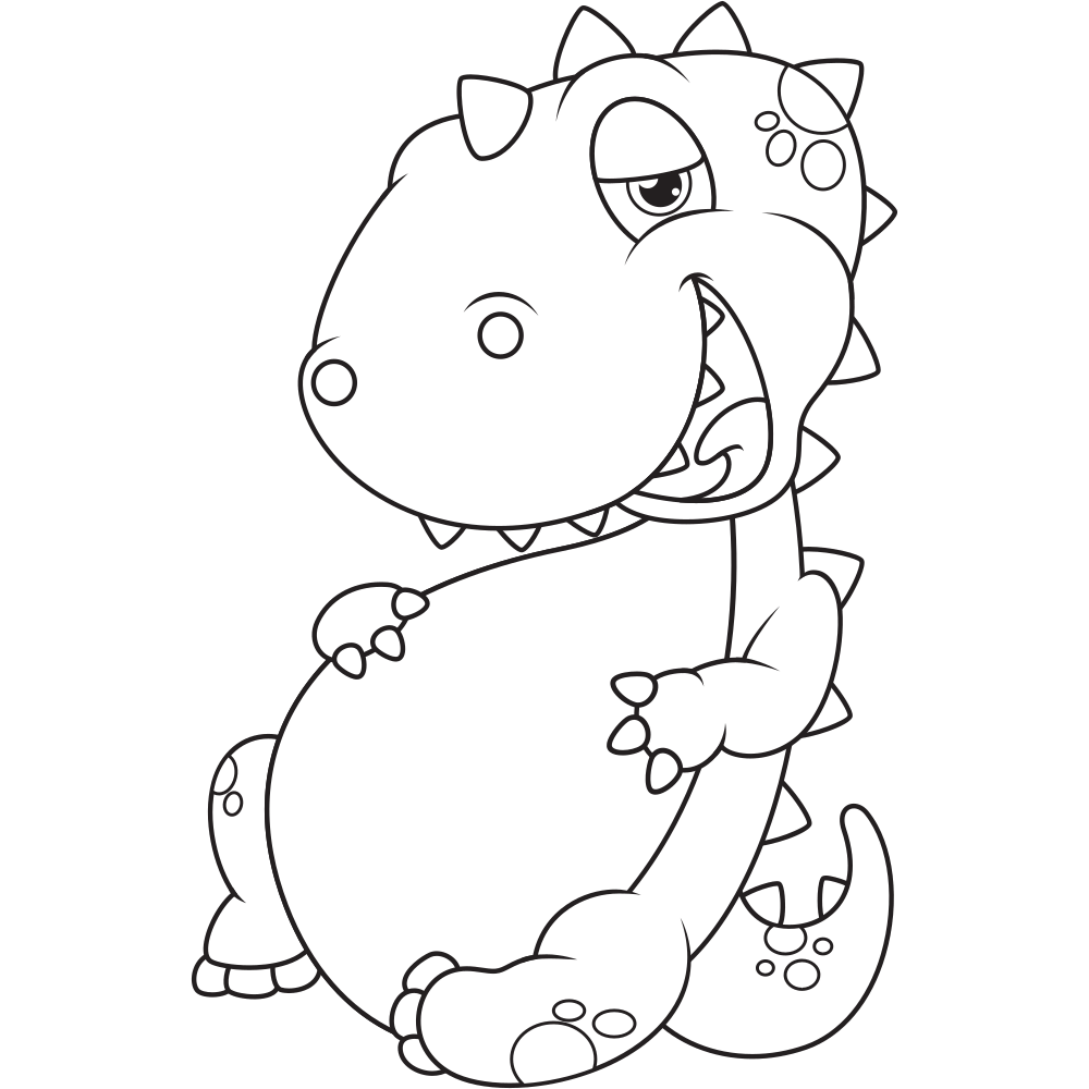 Cute Fat Baby Dinosaur